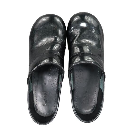 Sanita Shoes Womens 40 Clogs Comfort Slip On Danish Patent Leather Work Classic - Picture 8 of 16